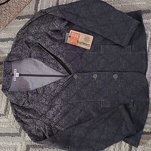 NWT Ruff Hewn Causal Comfy Cotton Blazer Jacket Size 1x